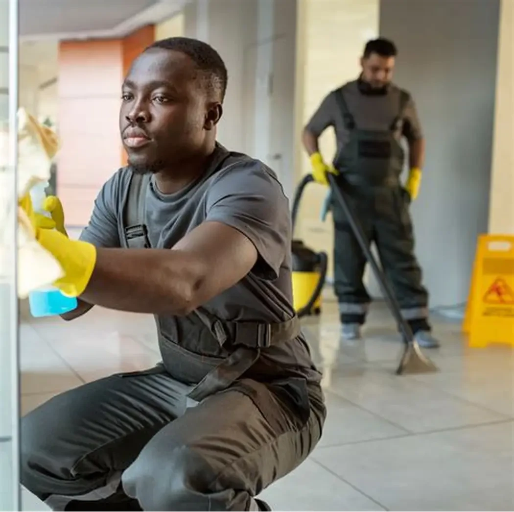 Sparkling stainless steel appliances and a deep-cleaned kitchen.